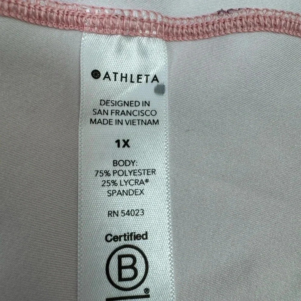 Athleta NWT Women’s Shanti Printed Crop Top Size 1X Buttery Soft - Picture 6 of 6